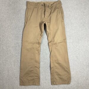 Diesel BOOTCUT Pants Mens 31x32 Khaki Chino Button Fly Buckle Back Casual